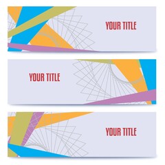 Set of abstract banners