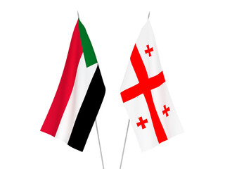 Georgia and Sudan flags