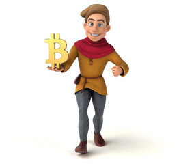 3D Illustration of a medieval historical character