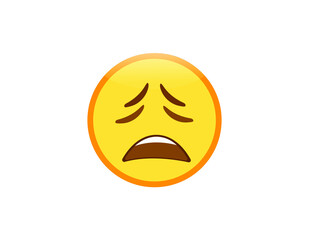 Vector illustration of Weary Face