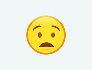 Vector Illustration of Worried Face