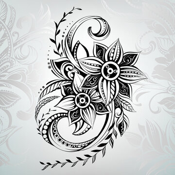 Vector illustration of a floral ornament
