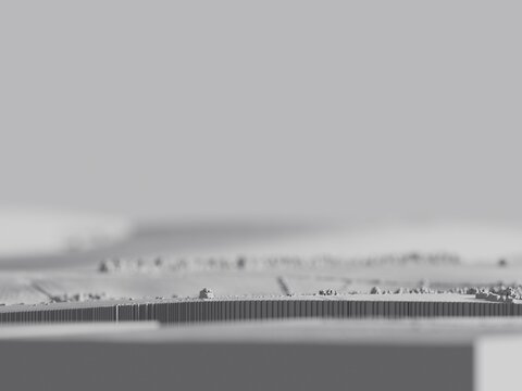 voxels landscape miniature 3DCG illustration background