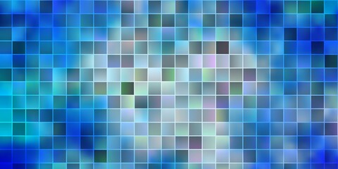 Light Pink, Blue vector background with rectangles.