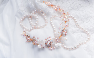 Jewelry vintage romantic style, wedding details