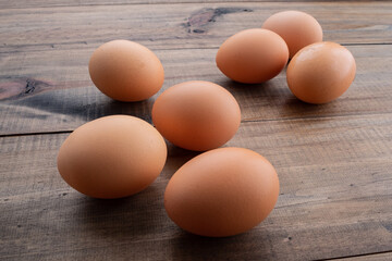 egg on wood background, fresh egg
