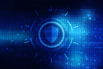 2d illustration Security concept - shield 