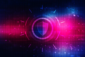 2d illustration Security concept - shield 