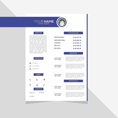 curriculum template with flat design