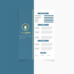 curriculum template with flat design