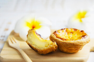 Egg tart recipe - famous dessert cooking concept