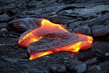 Lava in Volcanos National Park, Hawaii.