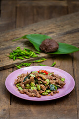 Thai Sstyle Pork with Stink Beans Shrimp Paste