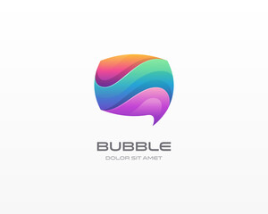 Colorful bubble chat logo.