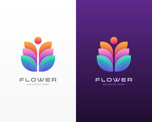 Colorful flower logo.