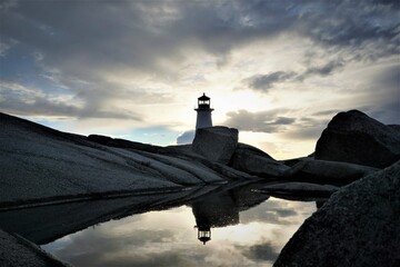 Lighthouse at Lighthouse Route, Nova Scotia, Canada