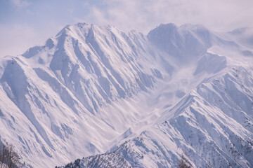 Snowy And Frozen Mountains In The Winter