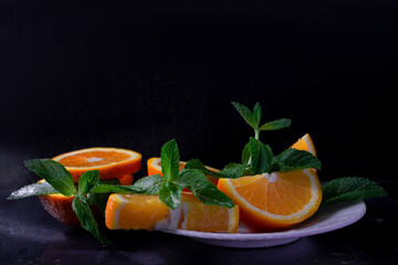 orange juice with mint