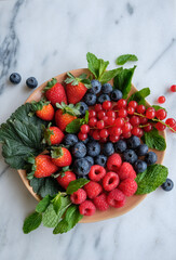 Assorted Berries Yogurt Chia Seeds Fruit Bowl