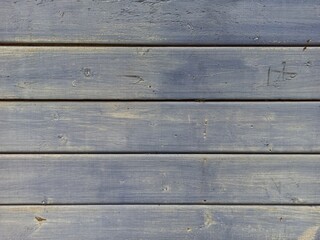wood texture, from smooth horizontal boards of a blue shade