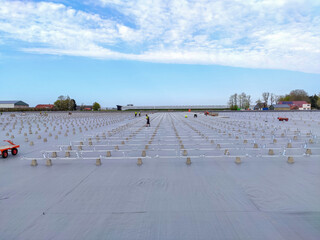 Solar panel mounting structure installation