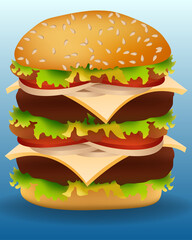 Big hamburger vector