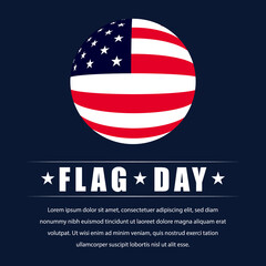 Flag Day in the United States, vector illustration