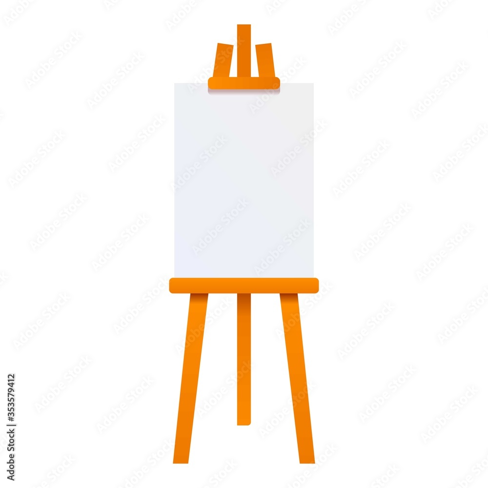 Poster easel icon. cartoon of easel vector icon for web design isolated on white background