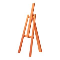 Easel wood stand icon. Cartoon of easel wood stand vector icon for web design isolated on white background