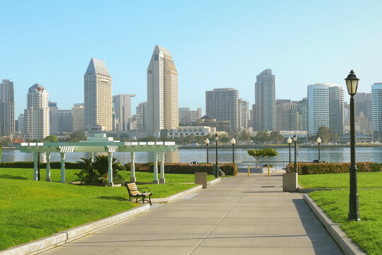 View from Coronado Island to downtown San Diego - Powered by Adobe
