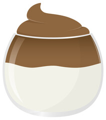 ダルゴナコーヒー　イラスト　ベクター
