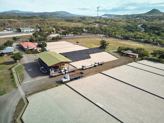 Agricultural field for drying coffee