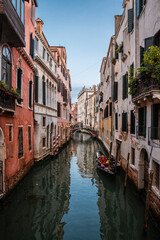 Obraz na płótnie Canvas Empty streets and bridges of Venice, Italy