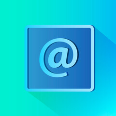 Fototapeta premium At sign.Flat icon for web design.Vector illustration.
