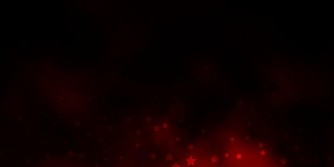 Dark Red vector layout with bright stars. Shining colorful illustration with small and big stars. Pattern for wrapping gifts.
