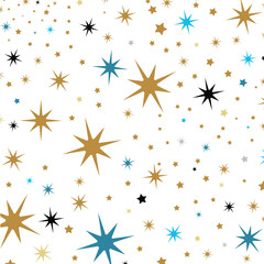 Background with many random falling stars of confetti on a background. Invitation background. Greeting card, Wrap,