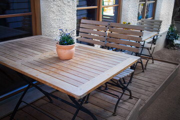 table and chairs on the terrace