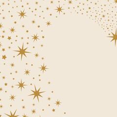 Background with many random falling golden stars.