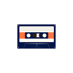 Retro vintage cassette tape vector illustration.