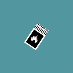Vector illustration with a matches box.