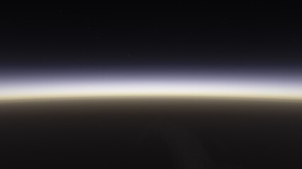 Cosmic landscape, beautiful science fiction wallpaper with endless deep space. 3D render