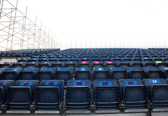 Naklejka premium Plan for Seating arrangement and construction of grandstand at Bahrain Bay