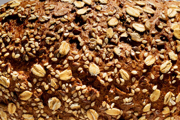 multigrain bread with seeds and cereals