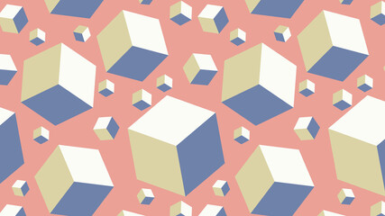 Simple geometric shape. Isometric illustration. Gradient. Creative colors. Logotype. Minimalistic digital art. 90s memphis style. Graphic design. Wallpaper for desktop. Vector EPS 10. 