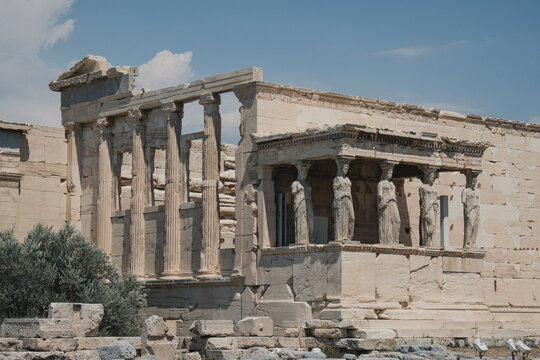 Cariatide Colonnes grecques Ath&egrave;nes Gr&egrave;ce