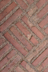 old brick floor pattern