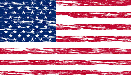 United States national flag with grunge effect