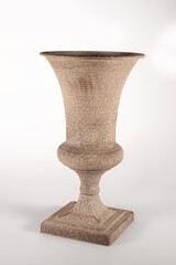 A flowerpot, flower pot, planter, plant pot. Ceramic small vase for flowers and plants