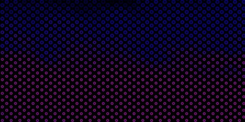 Dark Purple, Pink vector background with occult symbols.