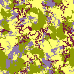 UFO camouflage of various shades of yellow, green and violet colors